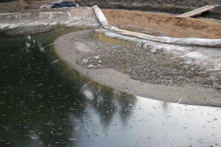 When the site is on a slight slope (notes from practice)